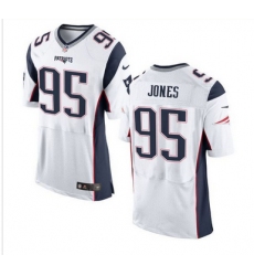 Nike New England Patriots #95 Chandler Jones White Men 27s Stitched NFL New Elite Jersey