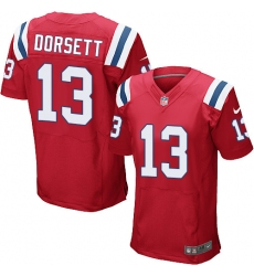 Nike Patriots #13 Phillip Dorsett Red Alternate Mens Stitched NFL Elite Jersey