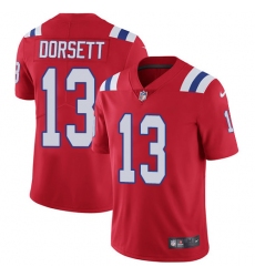 Nike Patriots #13 Phillip Dorsett Red Alternate Mens Stitched NFL Vapor Untouchable Limited Jersey
