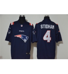 Nike Patriots 4 Jarrett Stidham Navy Team Big Logo Vapor Untouchable Limited Jersey