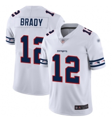 Patriots 12 Tom Brady White Mens Stitched Football Limited Team Logo Fashion Jersey