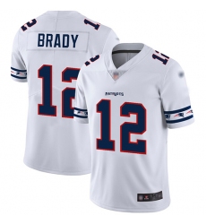 Patriots 12 Tom Brady White Mens Stitched Football Limited Team Logo Fashion Jersey