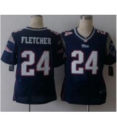 nike nfl jerseys new england patriots 24 fletcher blue[Elite][fletcher]