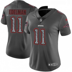 Womens Nike New England Patriots 11 Julian Edelman Gray Static Vapor Untouchable Limited NFL Jersey