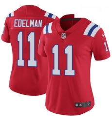 Womens Nike New England Patriots 11 Julian Edelman Red Alternate Vapor Untouchable Limited Player NFL Jersey