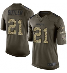 Nike Patriots #21 Malcolm Butler Green Youth Stitched NFL Limited Salute to Service Jersey