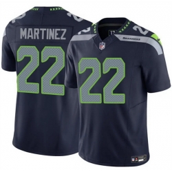 Men Seattle Seahawks 22 Damien Martinez Navy 2025 F U S E  Vapor Untouchable Limited Stitched Football Jersey