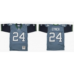 Men Seattle Seahawks 24 Marshawn Lynch 2010 Home Stitched Football Jersey