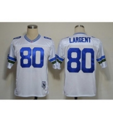 NFL Jerseys Seattle Seahawks 80 Largent White Throwback