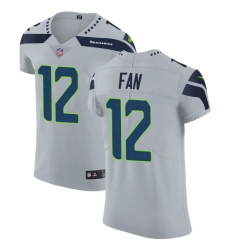 Nike Seahawks #12 Fan Grey Alternate Mens Stitched NFL Vapor Untouchable Elite Jersey