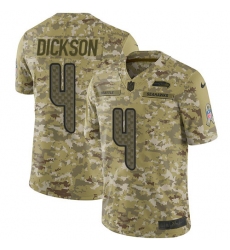 Nike Seahawks #4 Michael Dickson Camo Men Stitched NFL Limited 2018 Salute To Service Jersey