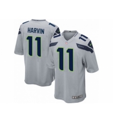 Nike Seattle Seahawks 11 Percy Harvin Grey Game NFL Jersey