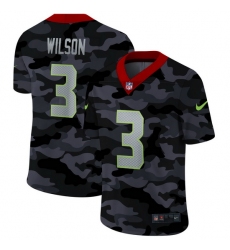 Seattle Seahawks 3 Russell Wilson Men Nike 2020 Black CAMO Vapor Untouchable Limited Stitched NFL Jersey