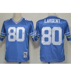 Seattle Seahawks 80 Largent Blue Throwback NFL Jerseys