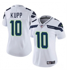 Women Seattle Seahawks 10 Cooper Kupp White 2025 Vapor Limited Stitched Football Jersey