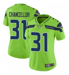 Womens Nike Seattle Seahawks 31 Kam Chancellor Elite Green Rush Vapor Untouchable NFL Jersey