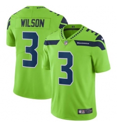 Youth Nike Seahawks #3 Russell Wilson Green Stitched NFL Limited Rush Jersey