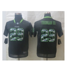 Youth Nike Seattle Seahawks #29 Thomas III Black Jerseys(Lights Out Stitched)