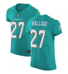 Kalen Ballage Miami Dolphins men Elite Aqua Team Color Vapor Untouchable Nike Jersey Green