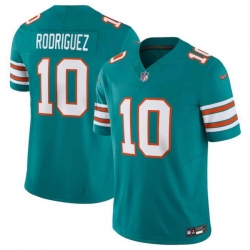 Men Miami Dolphins  10 Jacob Rodriguez Aqua 2026 Draft F U S E  Vapor Limited Stitched Football Jersey