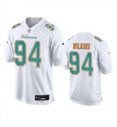 Men Miami Dolphins 94 Christian Wilkins White Fashion Vapor Untouchable Stitched Football Jersey