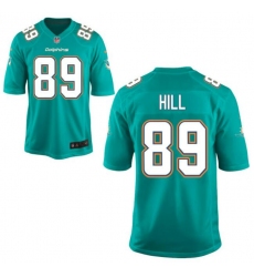 Men Miami Dolphins Julian hill #89 Aqua Stitched Vapor Limited Jersey