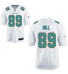 Men Miami Dolphins Julian hill #89 White Stitched Vapor Limited Jersey