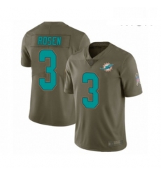 Mens Miami Dolphins 3 Josh Rosen Limited Olive 2017 Salute to Service Football Jersey