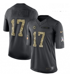 Mens Nike Miami Dolphins 17 Ryan Tannehill Limited Black 2016 Salute to Service NFL Jersey