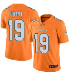 Nike Dolphins #19 Jakeem Grant Orange Men Stitched NFL Limited Rush Jersey