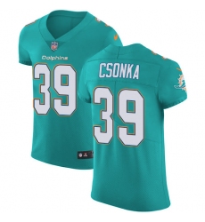 Nike Dolphins #39 Larry Csonka Aqua Green Team Color Mens Stitched NFL Vapor Untouchable Elite Jersey