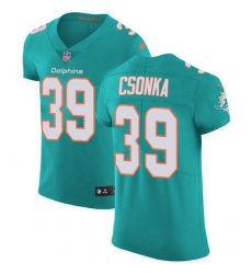 Nike Dolphins #39 Larry Csonka Aqua Green Team Color Mens Stitched NFL Vapor Untouchable Elite Jersey