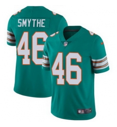 Nike Dolphins #46 Durham Smythe Aqua Green Alternate Mens Stitched NFL Vapor Untouchable Limited Jersey