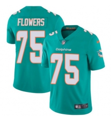 Nike Dolphins 75 Ereck Flowers Aqua Green Team Color Men Stitched NFL Vapor Untouchable Limited Jersey