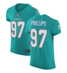 Nike Dolphins #97 Jordan Phillips Aqua Green Team Color Mens Stitched NFL Vapor Untouchable Elite Jersey