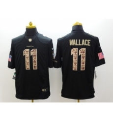 Nike Miami Dolphins 11 Mike Wallace Black Limited Salute to Service NFL Jersey