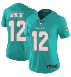 Nike Dolphins #12 Bob Griese Aqua Green Team Color Womens Stitched NFL Vapor Untouchable Limited Jersey