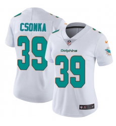 Nike Dolphins #39 Larry Csonka White Womens Stitched NFL Vapor Untouchable Limited Jersey