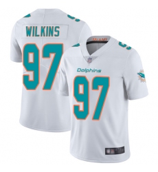 Dolphins 97 Christian Wilkins White Youth Stitched Football Vapor Untouchable Limited Jersey