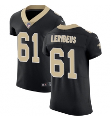 Elite Nike Black Mens Josh LeRibeus Home Jersey NFL 61 New Orleans Saints Vapor Untouchable