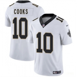 Men New Orleans Saints 10 Brandin Cooks White 2025 Vapor Limited Stitched Football Jersey