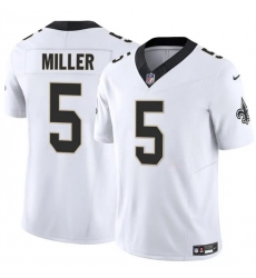 Men New Orleans Saints 5 Kendre Miller White 2025 F U S E Vapor Limited Stitched Football Jersey Men New Orleans Saints 5 Kendre Miller White 2025 F U S E Vapor Limited Stitched Football Jersey