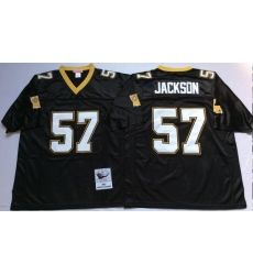 Men New Orleans Saints 57 Rickey Jackson Black M&N Throwback Jersey