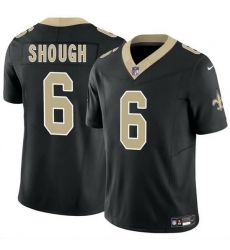 Men New Orleans Saints 6 Tyler Shough Black 2025 Draft F U S E Vapor Limited Stitched Football Jersey Men New Orleans Saints 6 Tyler Shough Black 2025 Draft F U S E Vapor Limited Stitched Football Jersey
