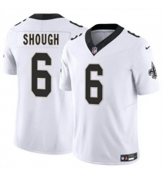 Men New Orleans Saints 6 Tyler Shough White 2025 Draft F U S E Vapor Limited Stitched Football Jersey Men New Orleans Saints 6 Tyler Shough White 2025 Draft F U S E Vapor Limited Stitched Football Jersey