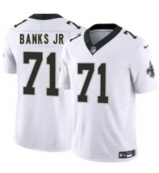 Men New Orleans Saints 71 Kelvin Banks Jr White 2025 Draft F U S E Vapor Limited Stitched Football Jersey Men New Orleans Saints 71 Kelvin Banks Jr White 2025 Draft F U S E Vapor Limited Stitched Football Jersey