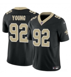 Men New Orleans Saints 92 Chase Young Black 2023 F U S E Vapor Limited Stitched Football Jersey