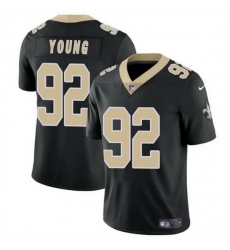 Men New Orleans Saints 92 Chase Young Black Vapor Limited Stitched Football Jersey