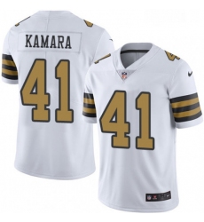 Mens Nike New Orleans Saints 41 Alvin Kamara Limited White Rush Vapor Untouchable NFL Jersey