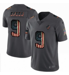 Nike Saints 9 Drew Brees 2019 Salute To Service USA Flag Fashion Limited Jersey